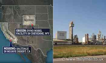 30 tons of ammonium nitrate being shipped by rail from Wyoming to California is missing