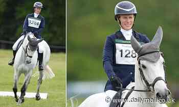 Zara Tindall looks delighted as she competes at Tweseldown