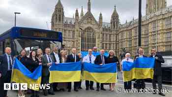 Field hospital bus presented to Ukraine ambassador