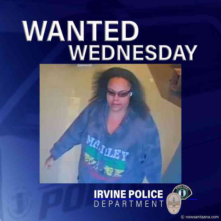 The Irvine Police Dept. is searching for a woman who stole credit cards from a gym locker