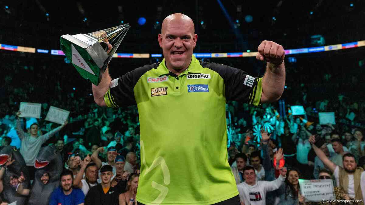MVG romps past Price to win Premier League Darts title at London's O2