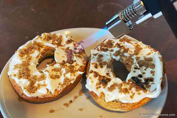 This Viral Video Shows You How to Make a “Crème Brûléegle”, AKA a Creme Brulee Bagel
