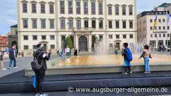 So kommt der neue Wasserspielplatz auf dem Augsburger Rathausplatz an