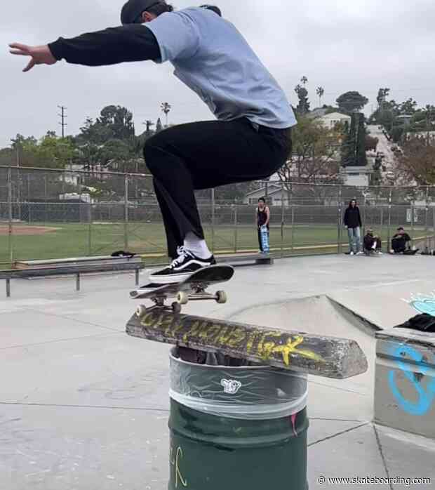 Elijah Berle Puts Down a Skatepark Trick You're Not Gonna Believe