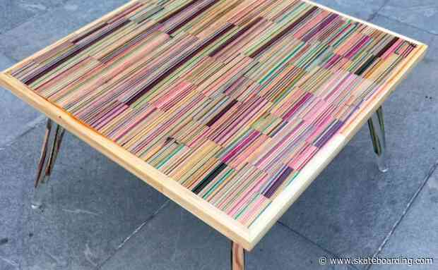 Skater Turns Old Recycled Decks Into Amazing Mid-Century Modern Coffee Tables And More