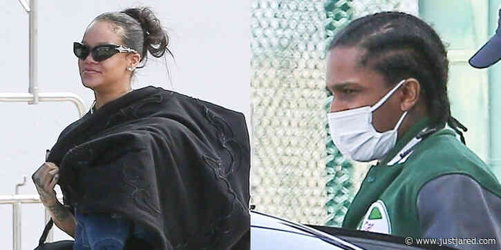 Rihanna & A$AP Rocky Catch a Flight In Los Angeles