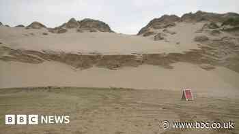 Warning over shifting sand dunes on Cornish beach