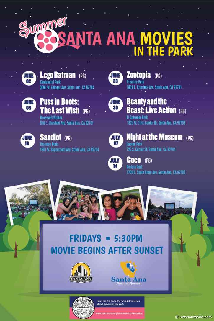 Free 2023 summer movies at Santa Ana parks start on June 2