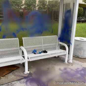 L.A. man arrested for tagging a bus shelter in Irvine