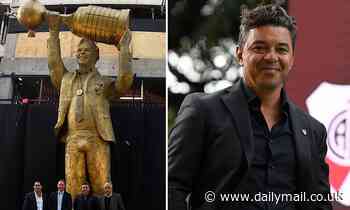 Marcelo Gallardo: Soccer star's 26-foot-statue draws laughs for its noticeable BULGE