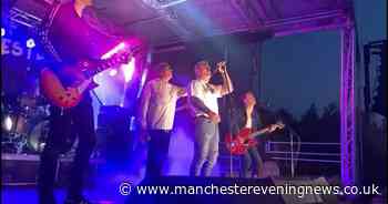 Moment boxing icon Ricky Hatton hit the stage to perform Oasis classic at festival