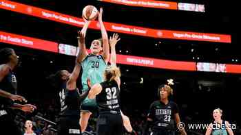 Breanna Stewart shines in return to Seattle as Liberty sink Storm with Sue Bird courtside