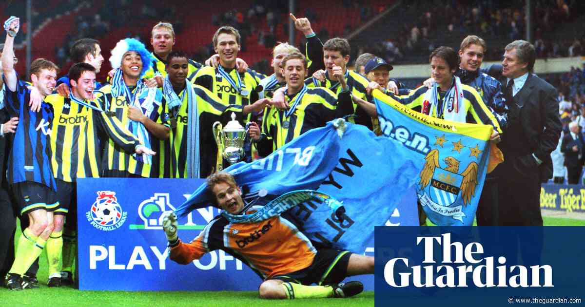 When Manchester City escaped the third tier – as United won the treble