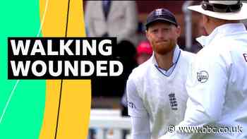 England v Ireland: Ben Stokes winces after taking catch to dismiss Campher