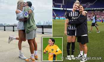 Matildas superstar Sam Kerr has passionate reunion with American girlfriend Kristie Mewis in the USA