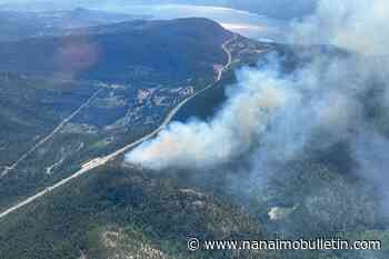 Out-of-control wildfire visible from Okanagan highway