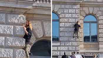 Jared Leto Climbs Front of German Hotel Without Harness