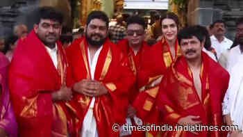‘Adipurush’ director Om Raut, actress Kriti Sanon visit Tirumala Temple