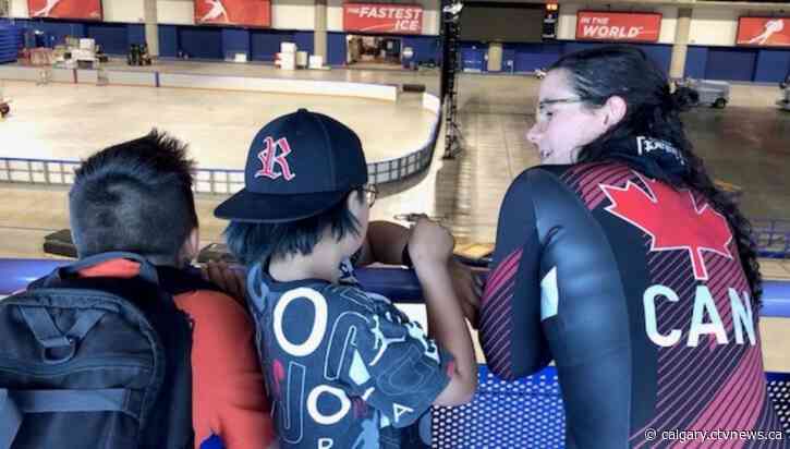 Classroom Champions: Siksika Nation students get tour of Olympic Oval with Team Canada speed-skater