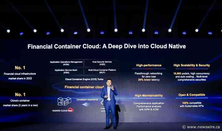 Společnost Huawei Cloud spouští finanční kontejnerový cloud, který umožní cloudově nativní core banking