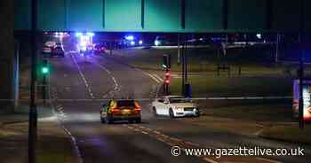 Road beneath A1027 blue bridge closed after two vehicle crash