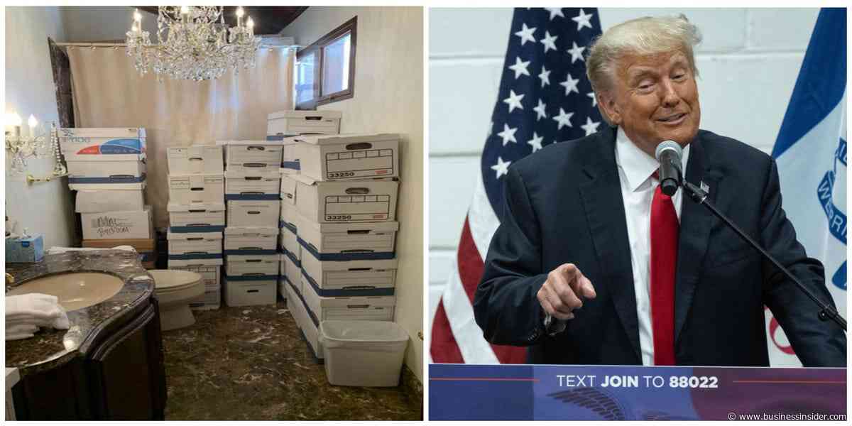Trump stored classified documents next to a toilet with its own chandelier at Mar-a-Lago, unsealed indictment shows