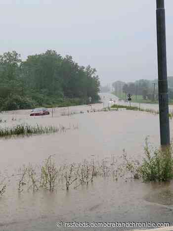 Heavy rainfall leads to widespread flooding. How much rain fell in the Rochester region?