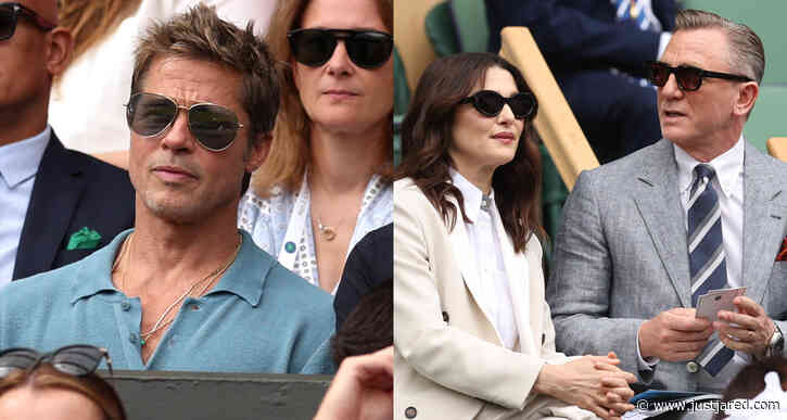 Brad Pitt Along with Daniel Craig, Rachel Weisz, & More Stars Attend Wimbledon 2023 Men's Finals