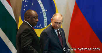 Putin Will Not Attend BRICS Summit, South Africa’s President Says