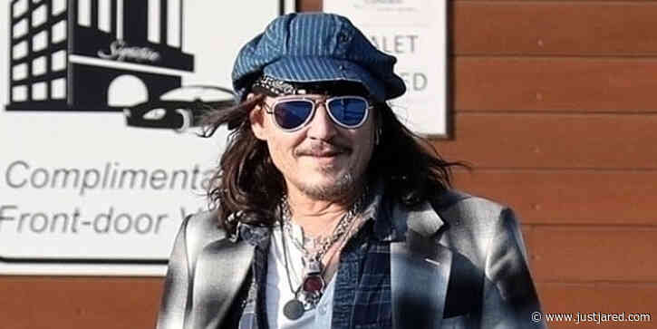 Johnny Depp Is All Smiles While Walking With a Cane After Ankle Injury