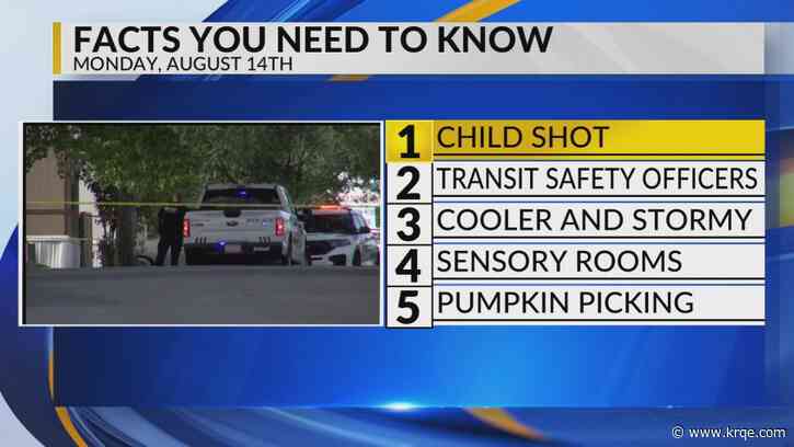 KRQE Newsfeed: Child shot, Transit safety officers, Cooler and stormy ...