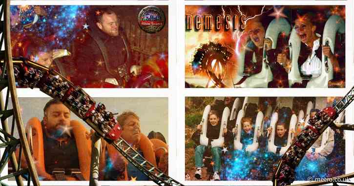 Kerry Katona has ride of her life while Princes Harry and William scream in terror as the best ever celebrity rollercoaster pics revealed
