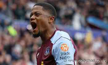 Aston Villa 3-1 Crystal Palace: Douglas Luiz scores 98th minute penalty and Leon Bailey seals dramatic comeback three minutes later after Jhon Duran levelled for hosts in 87th minute to cancel out Odsonne Edouard's strike