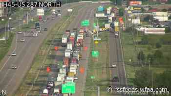 Northbound Interstate 45 shut down in Ellis County due to major crash