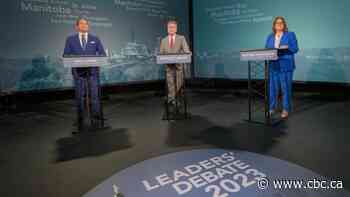 Leaders of Manitoba's major parties face off in TV debate as election period enters final stretch