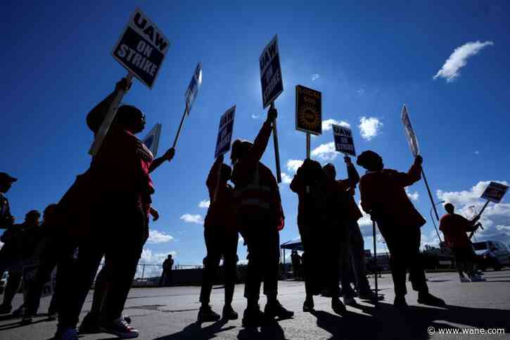 WATCH: Biden joins UAW strike picket line