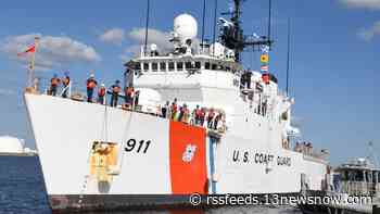 Homecoming in Portsmouth for US Coast Guard Cutter Forward, following 78-day deployment to North Atlantic