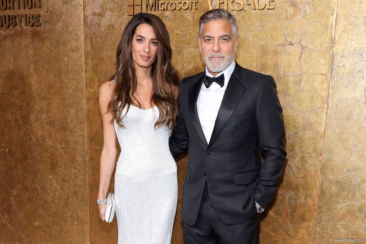 Amal and George Clooney make stylish appearance, one day after their wedding anniversary