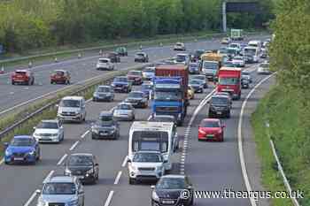 Sussex M23, A23 and A27 closures September 29 to October 1