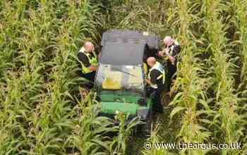 Lindfield: Sussex Police find stolen quad bike in corn field