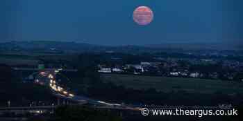Harvest supermoon spotted above Eastbourne and Lancing