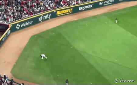 Braves Fans Throw Beer Cans And Trash On Baseball Field After ...