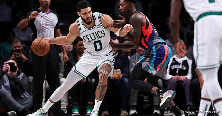 Celtics outlast Nets behind Tatum and Holiday's double-doubles