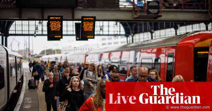 No 10 says 40% of trains must always run under new laws to limit impact of strikes to be brought in by Christmas – UK politics live