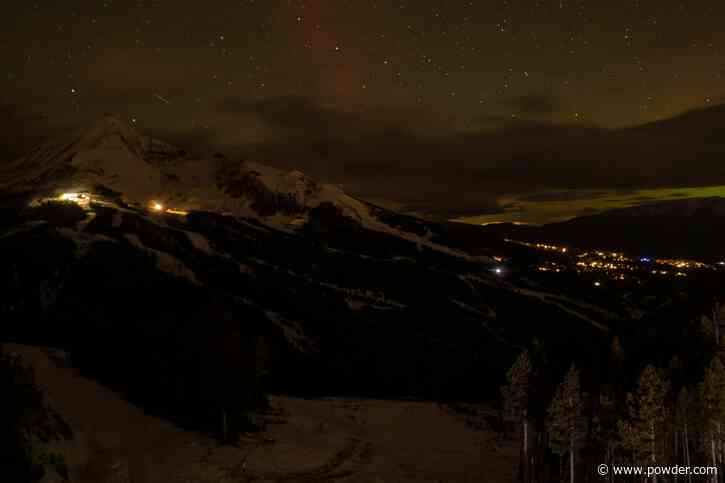 Northern Lights Appear At Montana Ski Resort