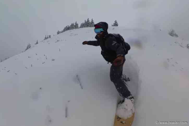 Snowboarder Scores Powder Turn In "Puking" Alaskan Storm