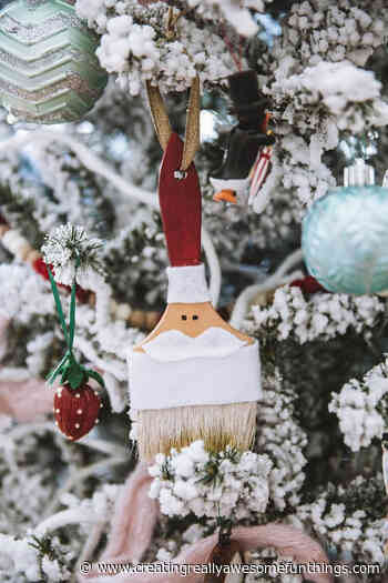 How to Make Santa Paintbrush Ornaments