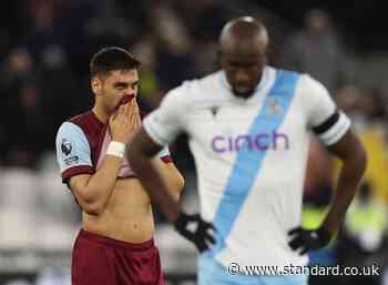 Time runs out on West Ham's late show as Crystal Palace punish Konstantinos Mavropanos
