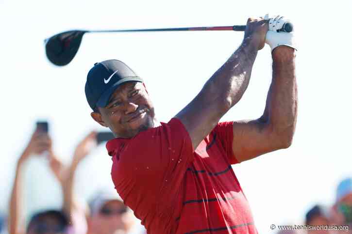 Tiger Woods reacts to his performance at the Hero World Challenge