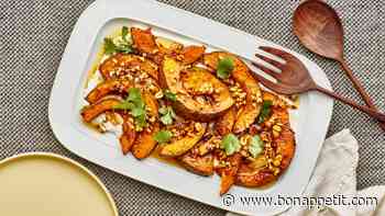 Brown Butter Berbere Kabocha Squash With Peanuts and Lime